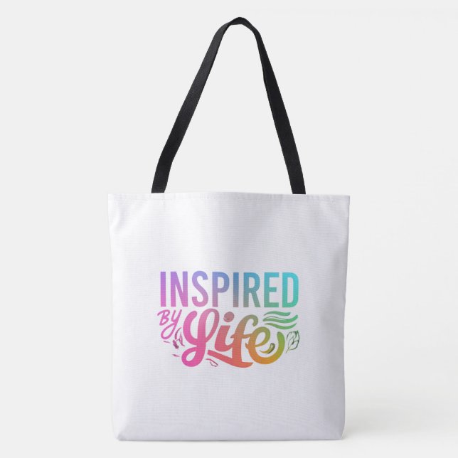 Inspired by Life – Shoulder Tote Bag (Front)