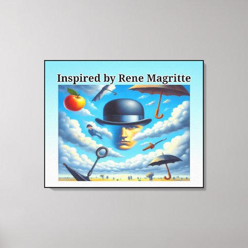 Inspired by Rene Magritte Canvas Print