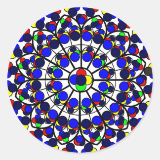 Inspired by South Rose Window, Notre-Dame de Paris Classic Round Sticker