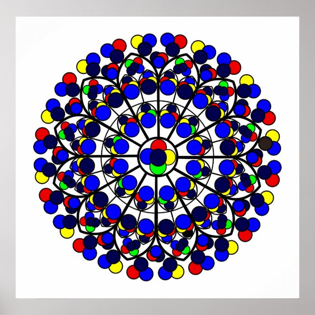 Inspired by South Rose Window, Notre-Dame de Paris Poster (Front)
