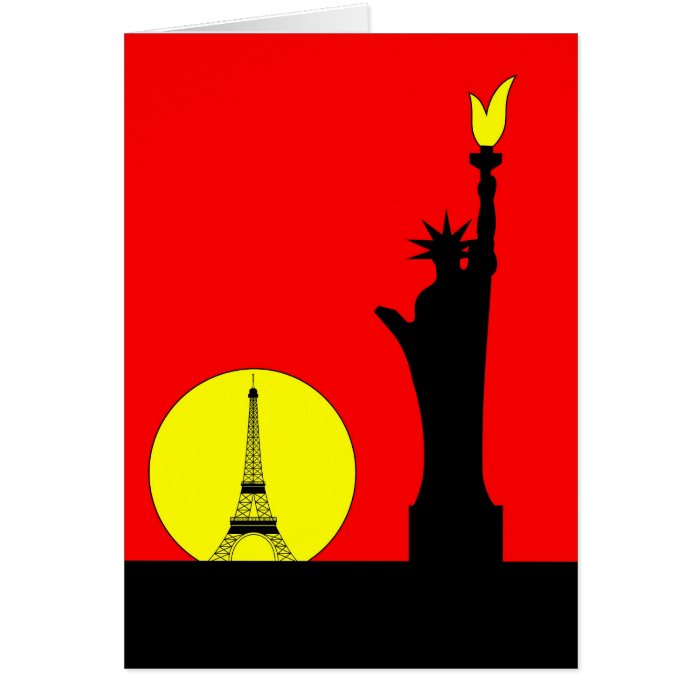 Inspired by Statue de la Liberté Greeting Cards