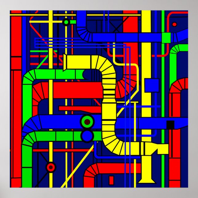 Inspired by the Center Georges Pompidou Poster (Front)