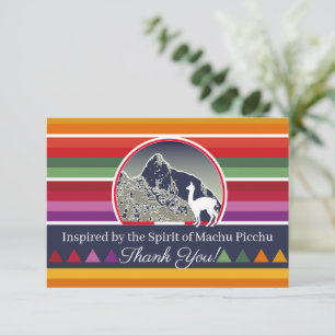 Inspired by the Spirit of the Andes Machu Picchu T Thank You Card