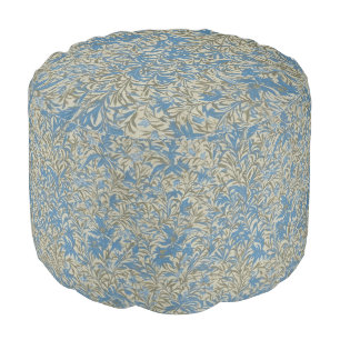 Inspired By William Morris Blue Willow Bough Pouf