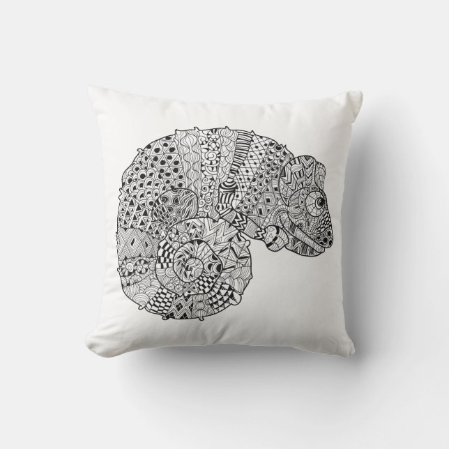 Inspired Chameleon 2 Throw Pillow (Front)