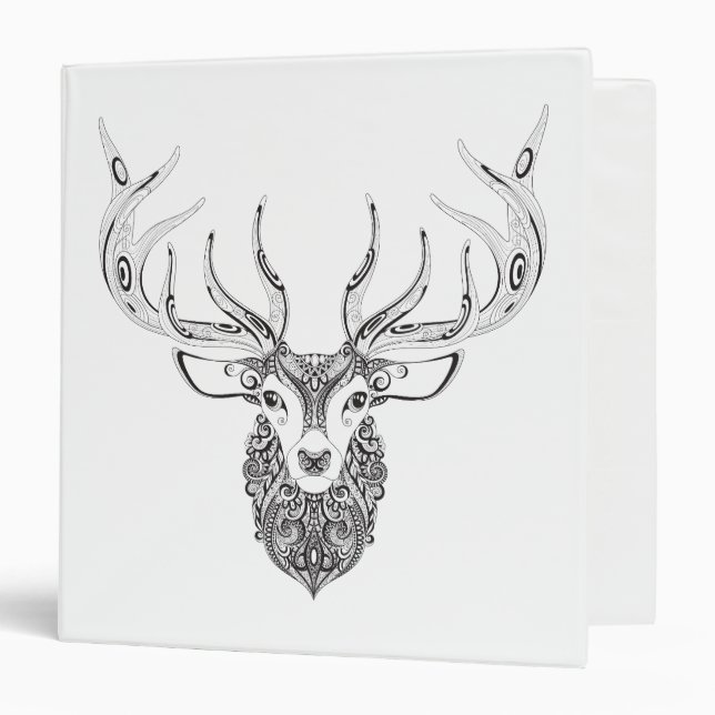 Inspired Deer Horned Head Binder (Front/Inside)