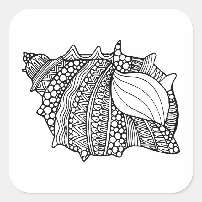 Inspired Doodle Square Sticker (Front)