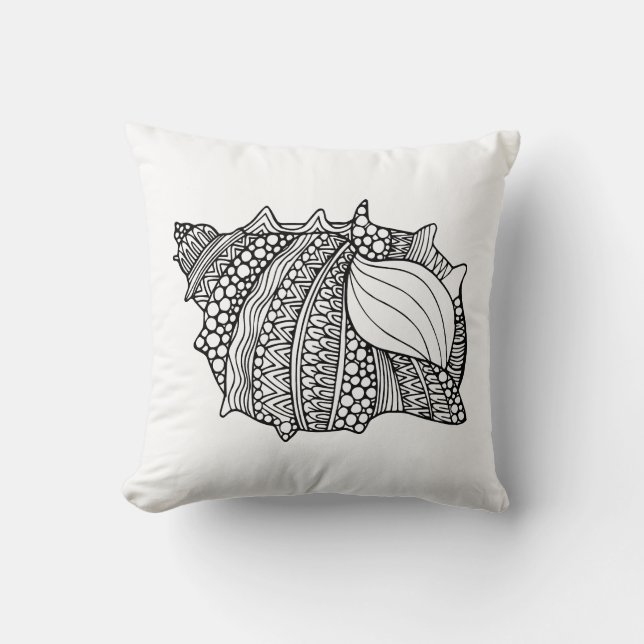 Inspired Doodle Throw Pillow (Front)