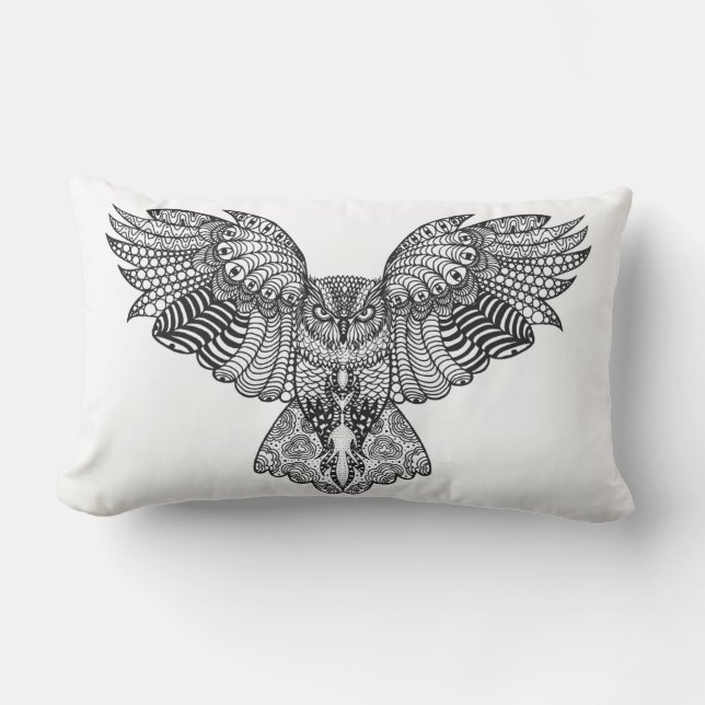 Inspired Eagle Owl Lumbar Pillow (Front)