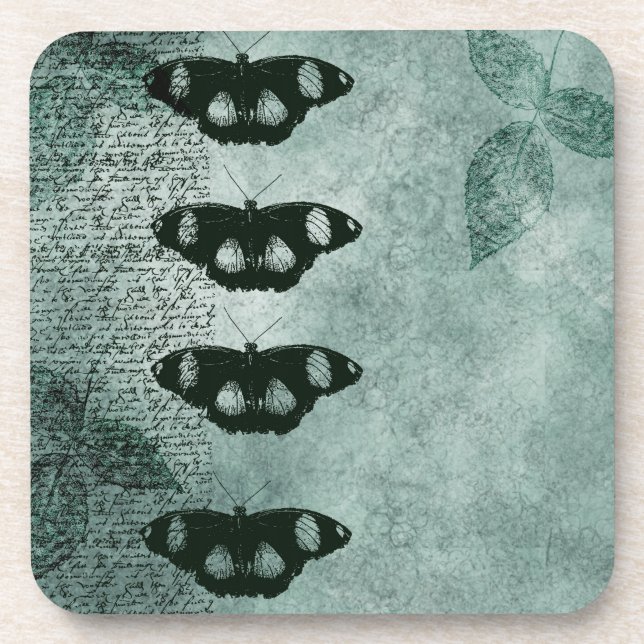 Inspired Elegant Butterflies Drink Coaster (Front)