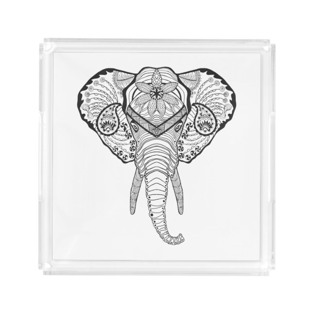 Inspired Elphant Head Acrylic Tray (Front)