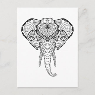 Inspired Elphant Head Postcard