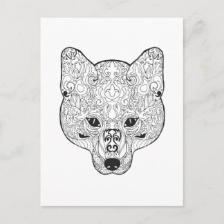 Inspired Fox Head Postcard