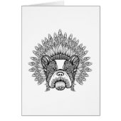 Inspired French Bulldog In War Bonnet (Front)