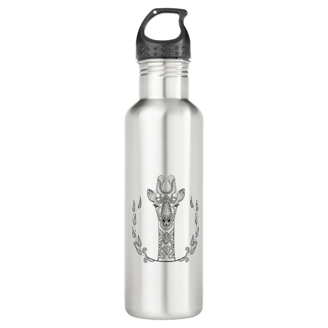 Inspired Giraffe Stainless Steel Water Bottle (Front)