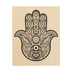 Inspired Hamsa Hand 5 Wood Wall Art