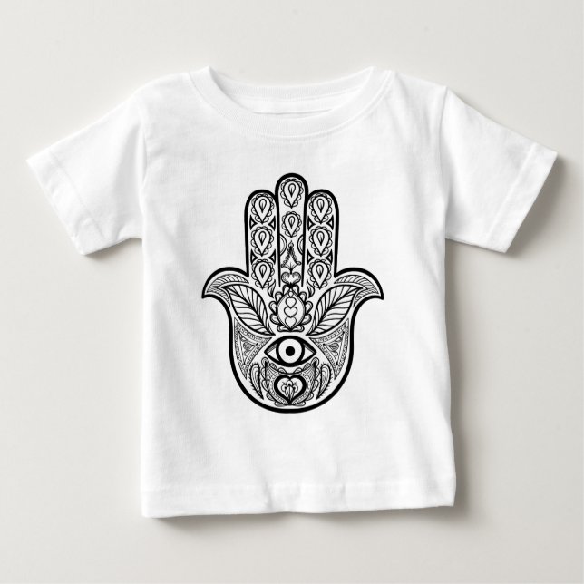 Inspired Hamsa Hand Baby T-Shirt (Front)