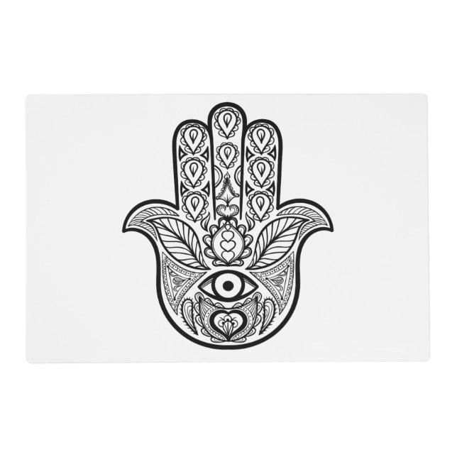 Inspired Hamsa Hand Placemat (Front)