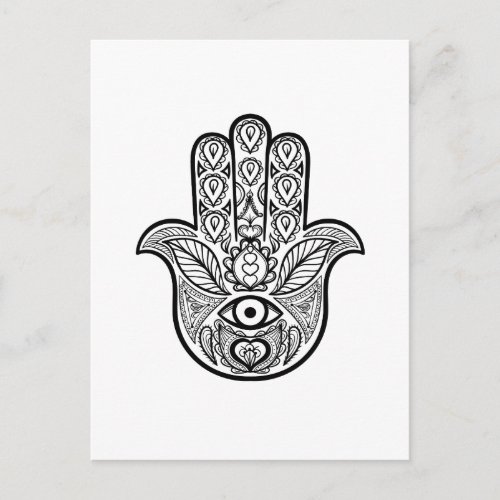 Inspired Hamsa Hand Postcard