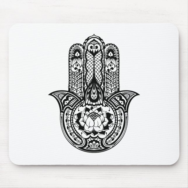 Inspired Hamsa Symbol Mouse Pad (Front)