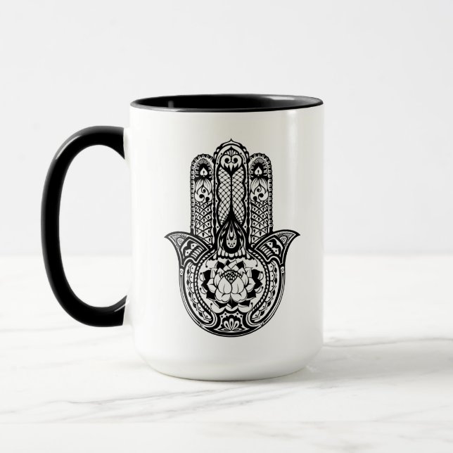 Inspired Hamsa Symbol Mug (Left)