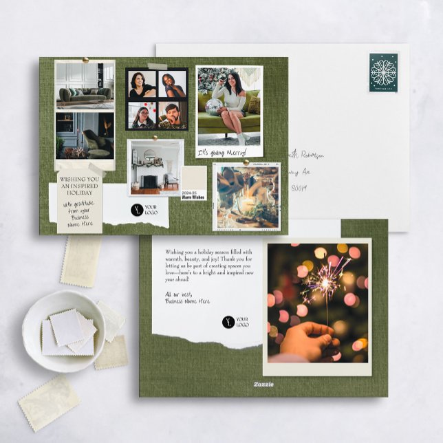 "Inspired Holiday" Corporate Mood Board  Holiday Card (Creator Uploaded)