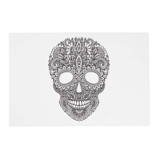 Inspired Human Skull Placemat (Front)