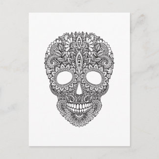 Inspired Human Skull Postcard