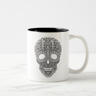 Inspired Human Skull Two-Tone Coffee Mug