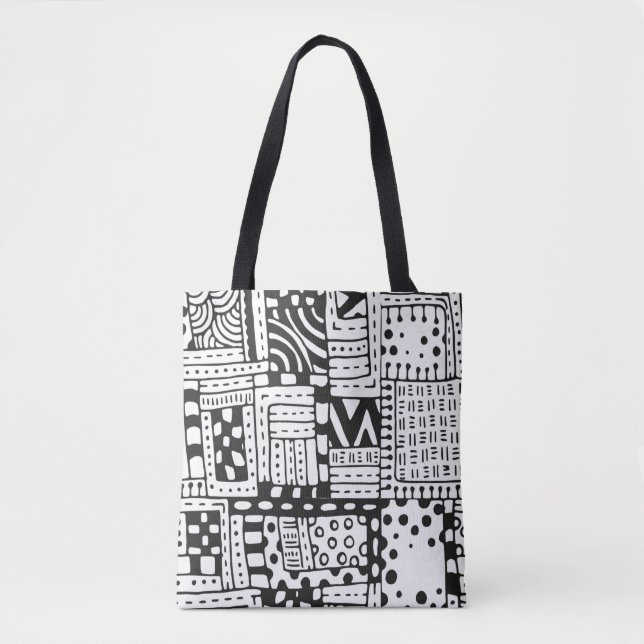 Inspired Indian Abstract Figures 2 Tote Bag (Front)