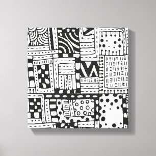 Inspired Indian Abstract Figures 6 Canvas Print