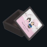 Inspired Japanese Couple Design for Wedding Ring Gift Box<br><div class="desc">This Kokeshi Japanese Wedding Couple Wedding design is fun. With soft colors, it is inspired by Kokeshi dolls, and shows a couple on a traditional background of Japanese landscape. Also available for same-sex couples or for any other type of event. If to customize or because you do not find what...</div>