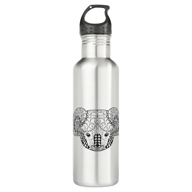 Inspired Koala Bear Stainless Steel Water Bottle (Front)
