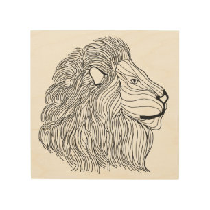 Inspired Lion Head 25 Wood Wall Decor