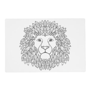 Inspired Lion Head 3 Placemat