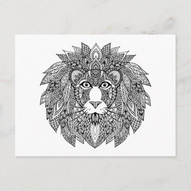 Inspired Lion Head 4 Postcard (Front)