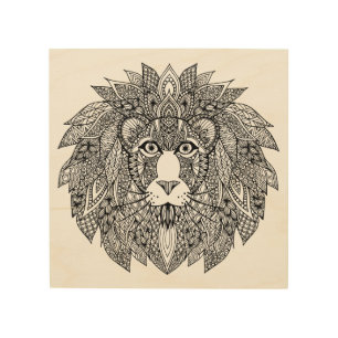 Inspired Lion Head 4 Wood Wall Decor