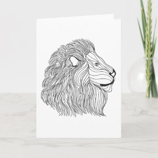 Inspired Lion Head 5 Card