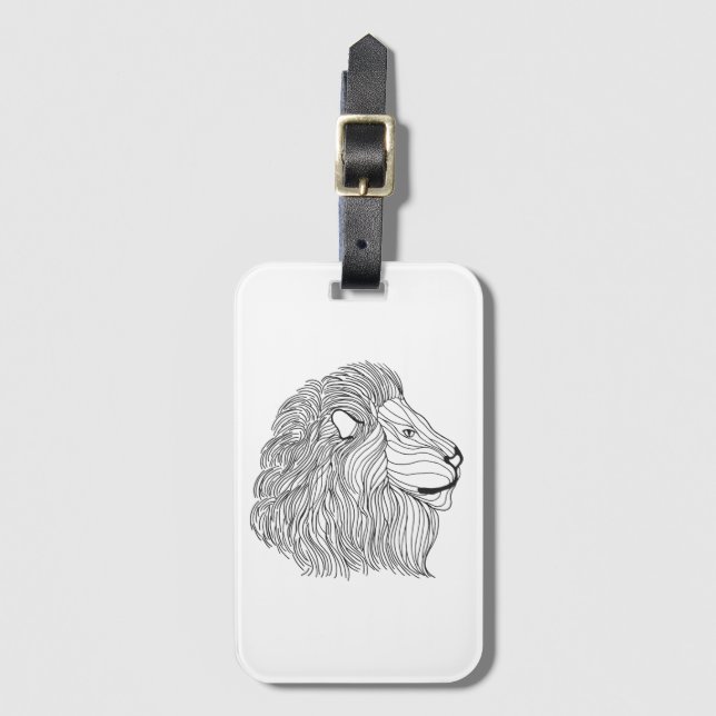 Inspired Lion Head 5 Luggage Tag (Front Vertical)