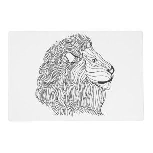 Inspired Lion Head 5 Placemat