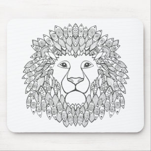Inspired Lion Head Mouse Pad