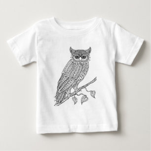Inspired Magic Owl Sitting On Branch Baby T-Shirt