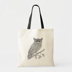 Inspired Magic Owl Sitting On Branch Tote Bag