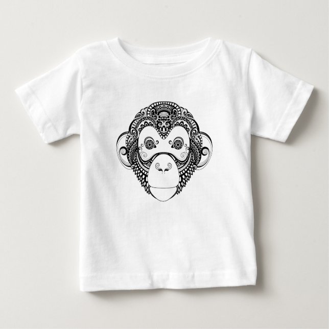 Inspired Monkey Design Baby T-Shirt (Front)