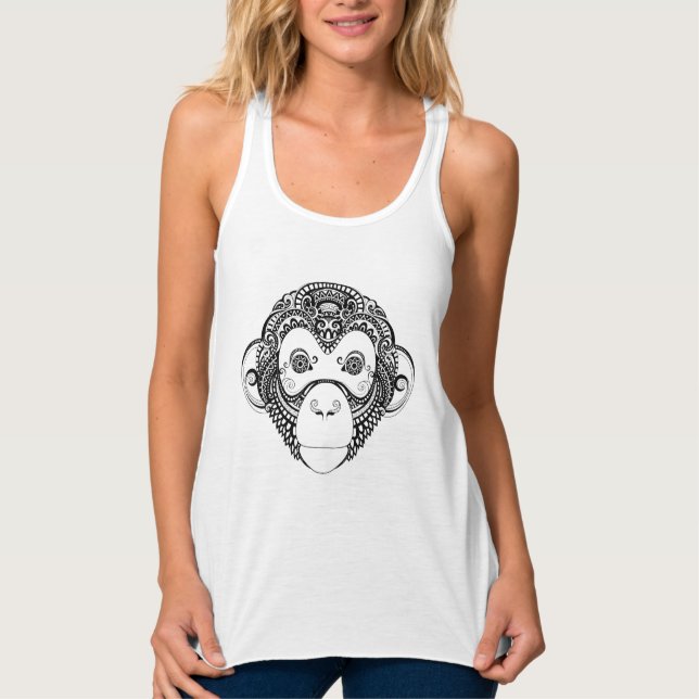 Inspired Monkey Design Tank Top (Front)