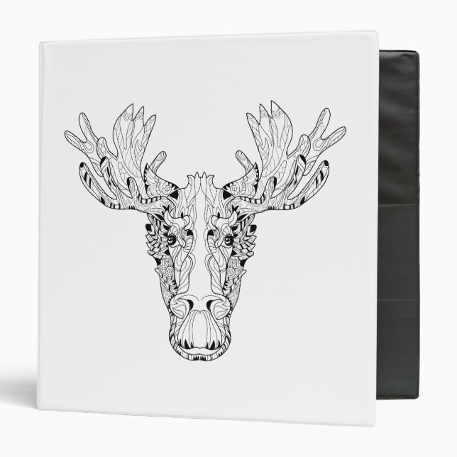 Inspired Of An Elk 3 Ring Binder (Front/Inside)