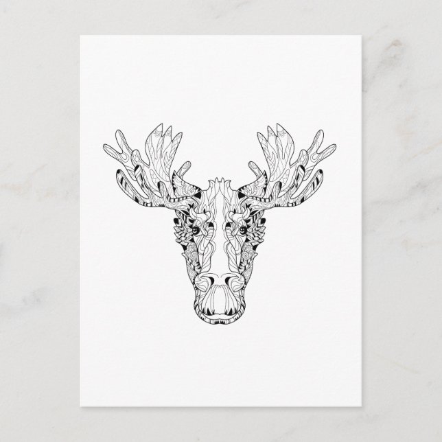 Inspired Of An Elk Postcard (Front)