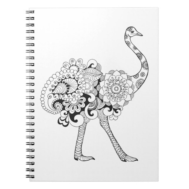 Inspired Ostrich Notebook (Front)