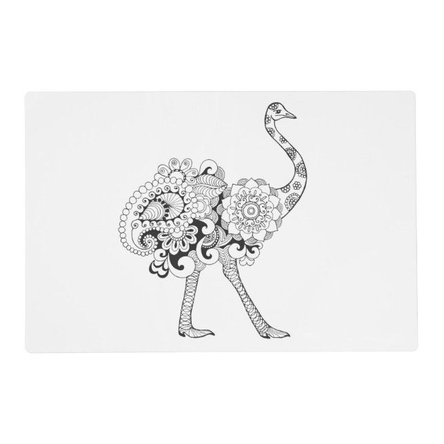 Inspired Ostrich Placemat (Front)