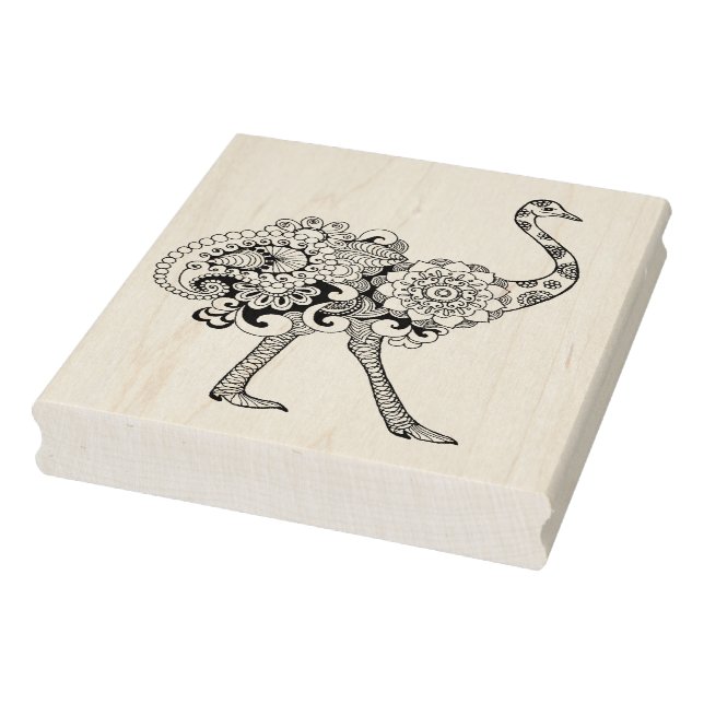Inspired Ostrich Rubber Stamp (Stamp)